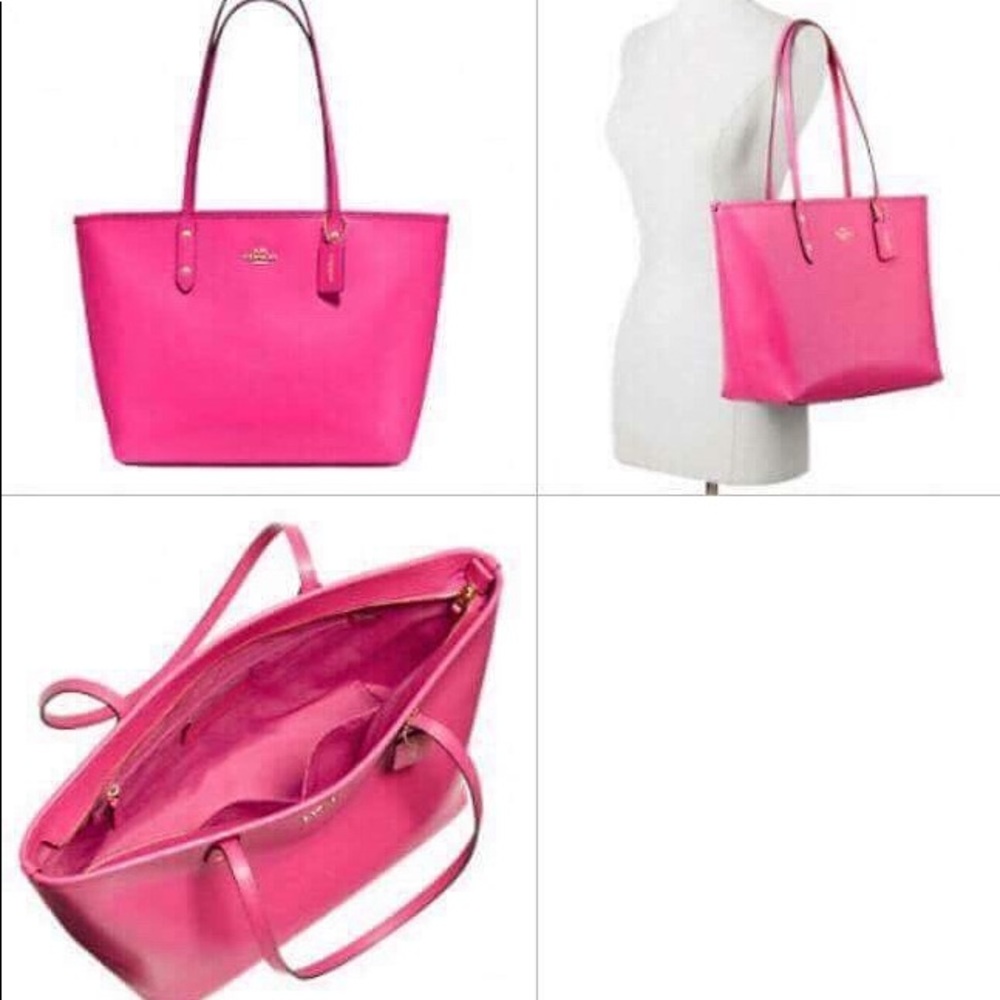 COACH CITY ZIP TOP TOTE